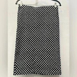 89th & Madison Black and White Print Pencil Skirt Size S​